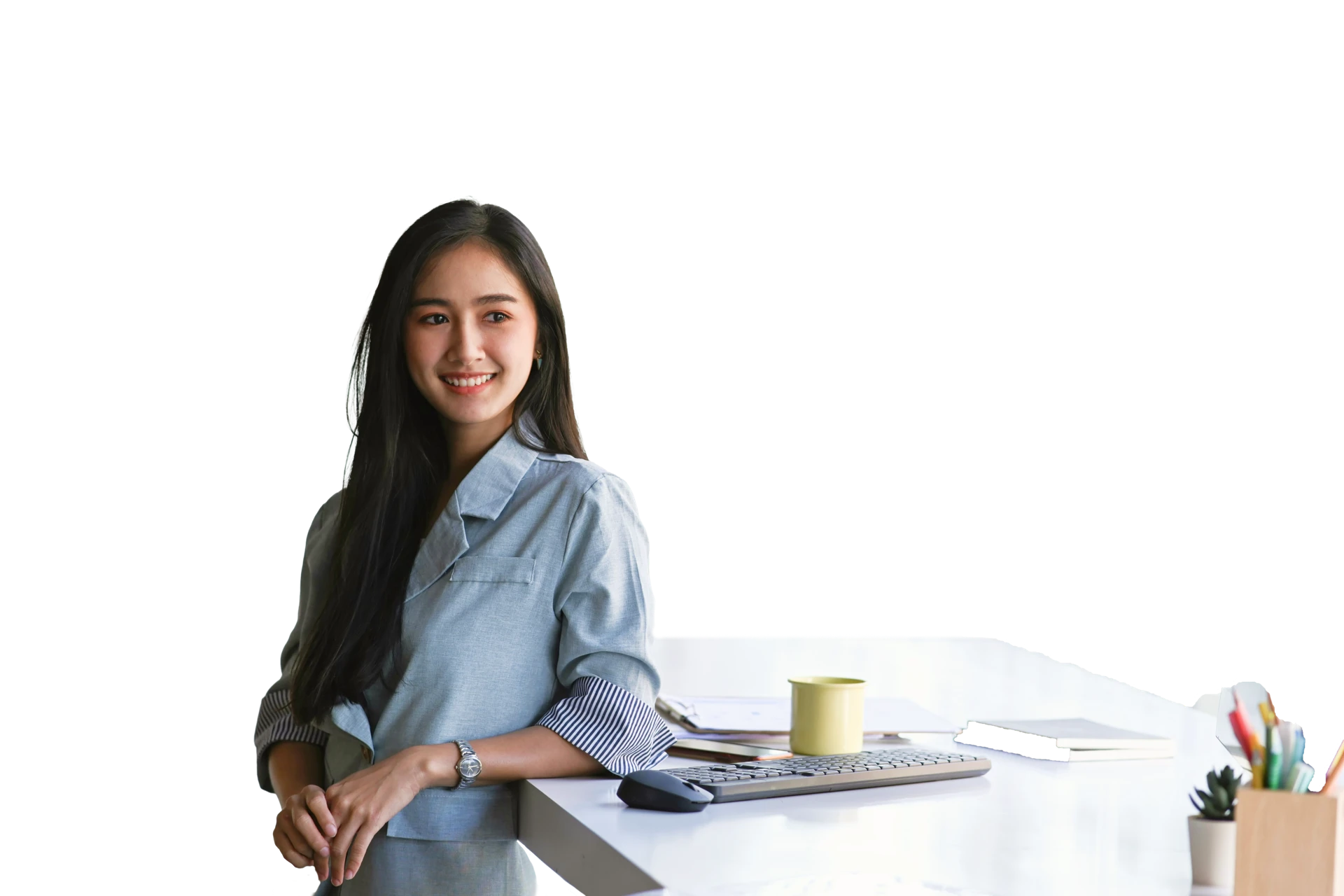 Arise team member at a desk