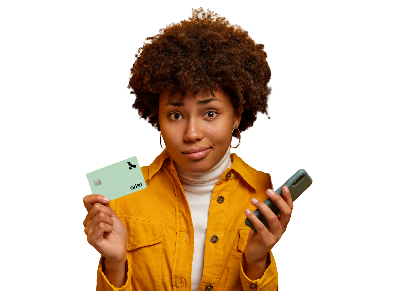 Member holding an Arise credit card