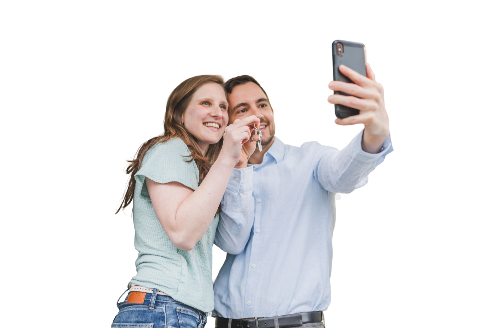 Members celebrating a payment on their phone